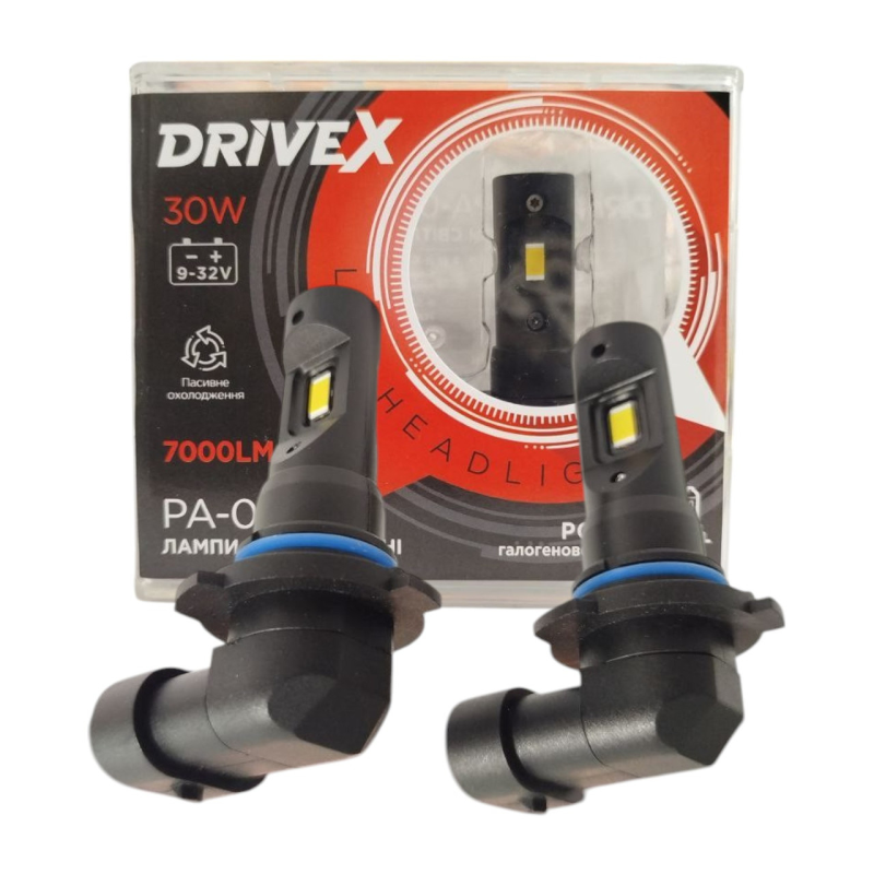 Автолампи LED PA08P HB4 9006 DriveX 5500K 9-32В 30Вт 7000Lm