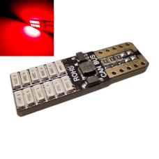 Автолампи LED T10 червона W5W Canbus 24SMD 4014 12V 6000К
