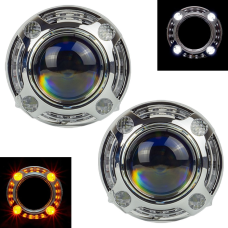 Маски для Bi-LED лінз із ДХО та поворотом (3.0 дюйми) Silver