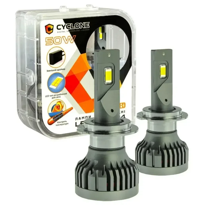 Автолампи Led H7 50W CYCLONE type 34 5500K 10000Lm 9-16V Автолампи Led H7 50W CYCLONE type 34 5500K 10000Lm 9-16V