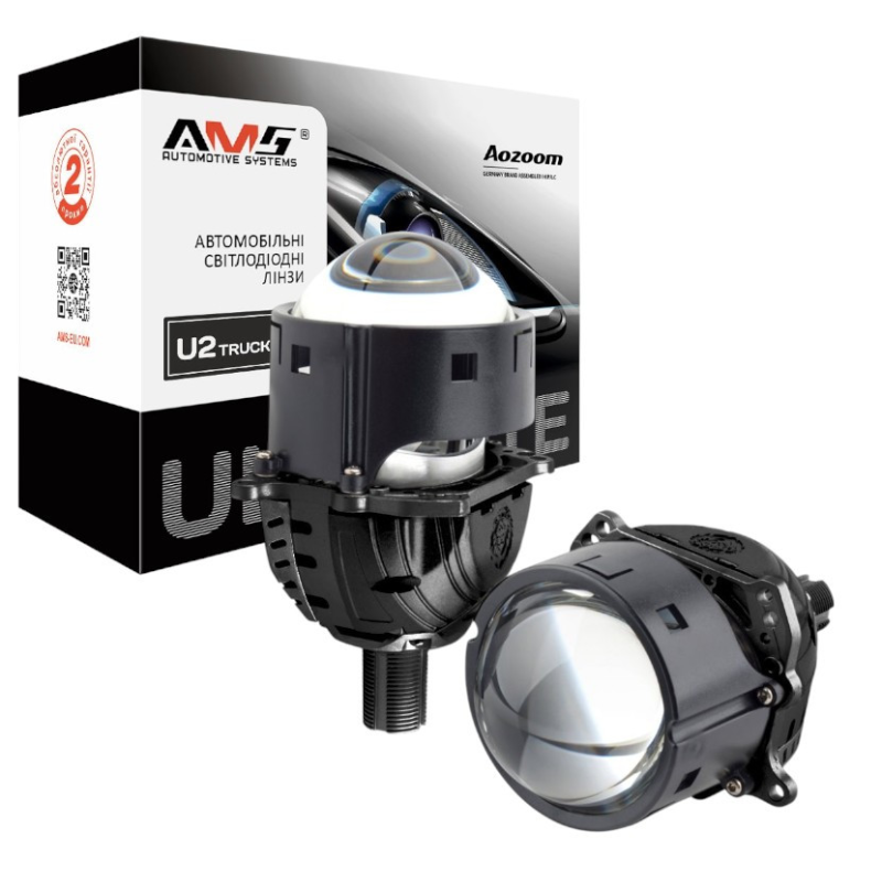 Світлодіодні лінзи Bi-LED AMS ULTIMATE U2 TRUCK 24V 5500K 3.0 55/65 Вт