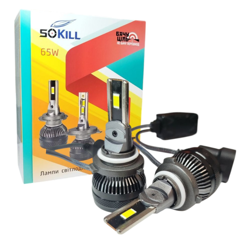 Автолампи Led HB4 9006 BRT Sokill 6000K 65W 9-32В 14000Lm Canbus