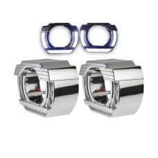 Маски для Bi-led лінз з ДХО хром S-58 2.5 дюйми Silver White