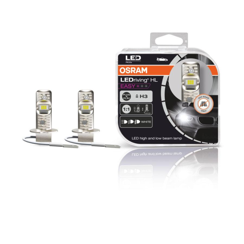 Комплект світлодіодних ламп Osram 64151DWESY-HCB H3 12V 6500K LEDriving HL EASY
