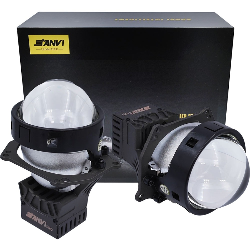 Комплект світлодіодних лінз SANVI Bi-LED A8 Pro LASER 5500K 3.0“ 55W