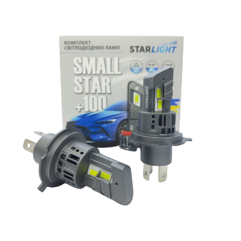 Комплект світлодіодних ламп StarLight SmallStar +100% H4/H19 5500K 12V