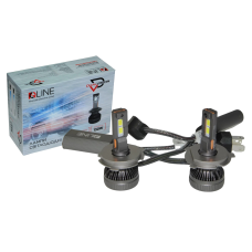 Комплект світлодіодних ламп QLine DualVision H4 (P43t) 65W Canbus 6000K 24V
