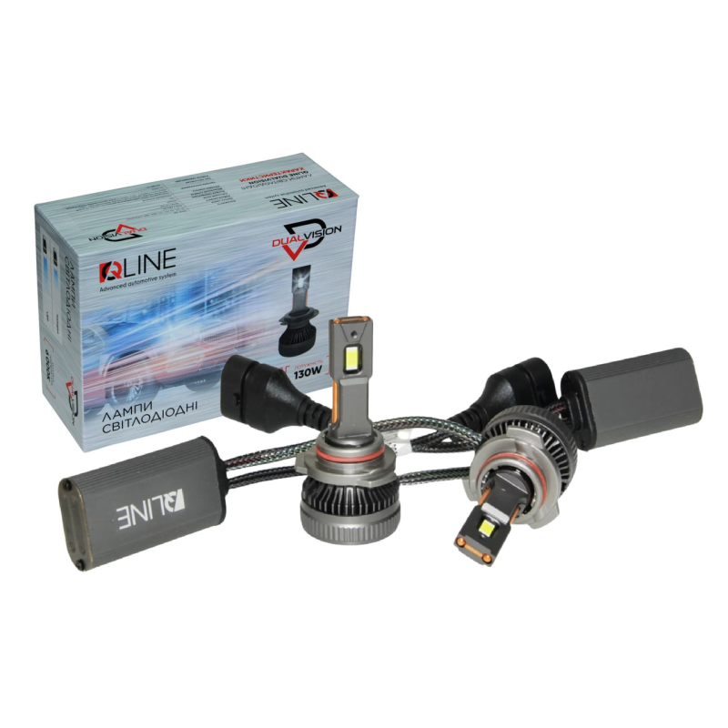 Комплект світлодіодних ламп QLine DualVision HB4 (9006) 65W Canbus 6000K 12V