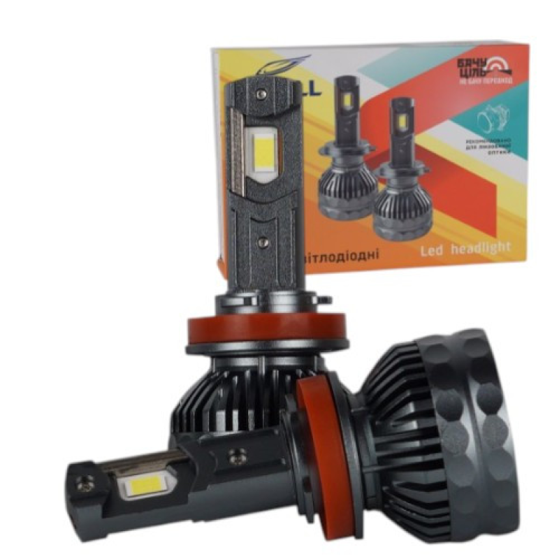 Автолампи Led H11 H8 H9 H16 MG Sokill 6000K 80W 9-32В 14000Lm Canbus