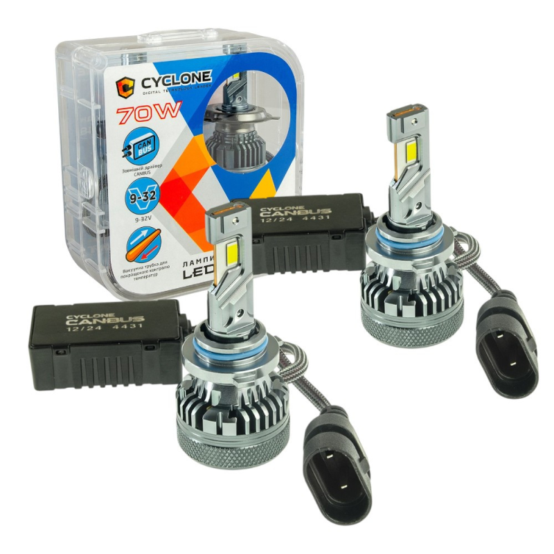 Автолампи Led HB4 9006 CYCLONE type 48 70W 5500K 18000Lm 9-32V