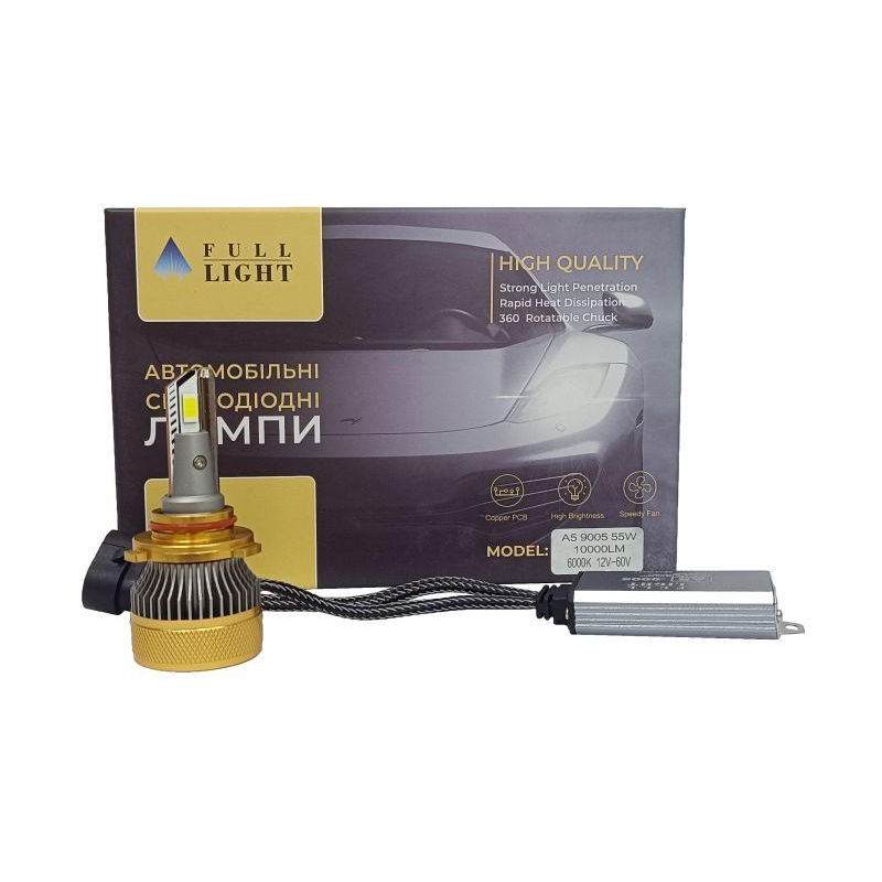 Комплект світлодіодних Led ламп Full Light A5 HB3/HB4     Canbus /55Wat /6000K/ 10000 lumen/ 9-60V
