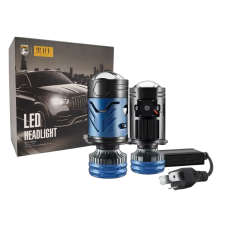 Комплект світлодіодних Bi Led міні лінз Sanvi H4 F90 65W 6000K 12V 17000 Lumen