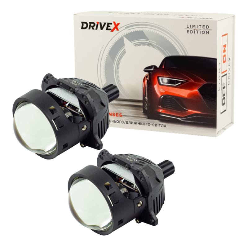 Світлодіодні Bi-LED лінзи DriveX ULtra Orig 3.0“ 6000k 65/ 78W 12v