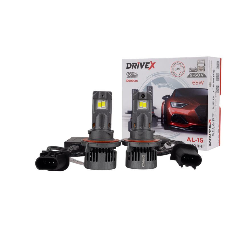 Автолампи Led H13 AL-15 DriveX 5500K 65W 9-32v Canbus